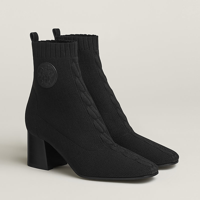 上品な【HERMES】ジェナ 60 アンクルブーツ ニット カーフスキン Jenna 60 ankle boot | Hermès USA